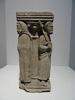 Pilastre quadrangulaire avec saint Paul et saint Pierre (v 1260, pierre)(3)